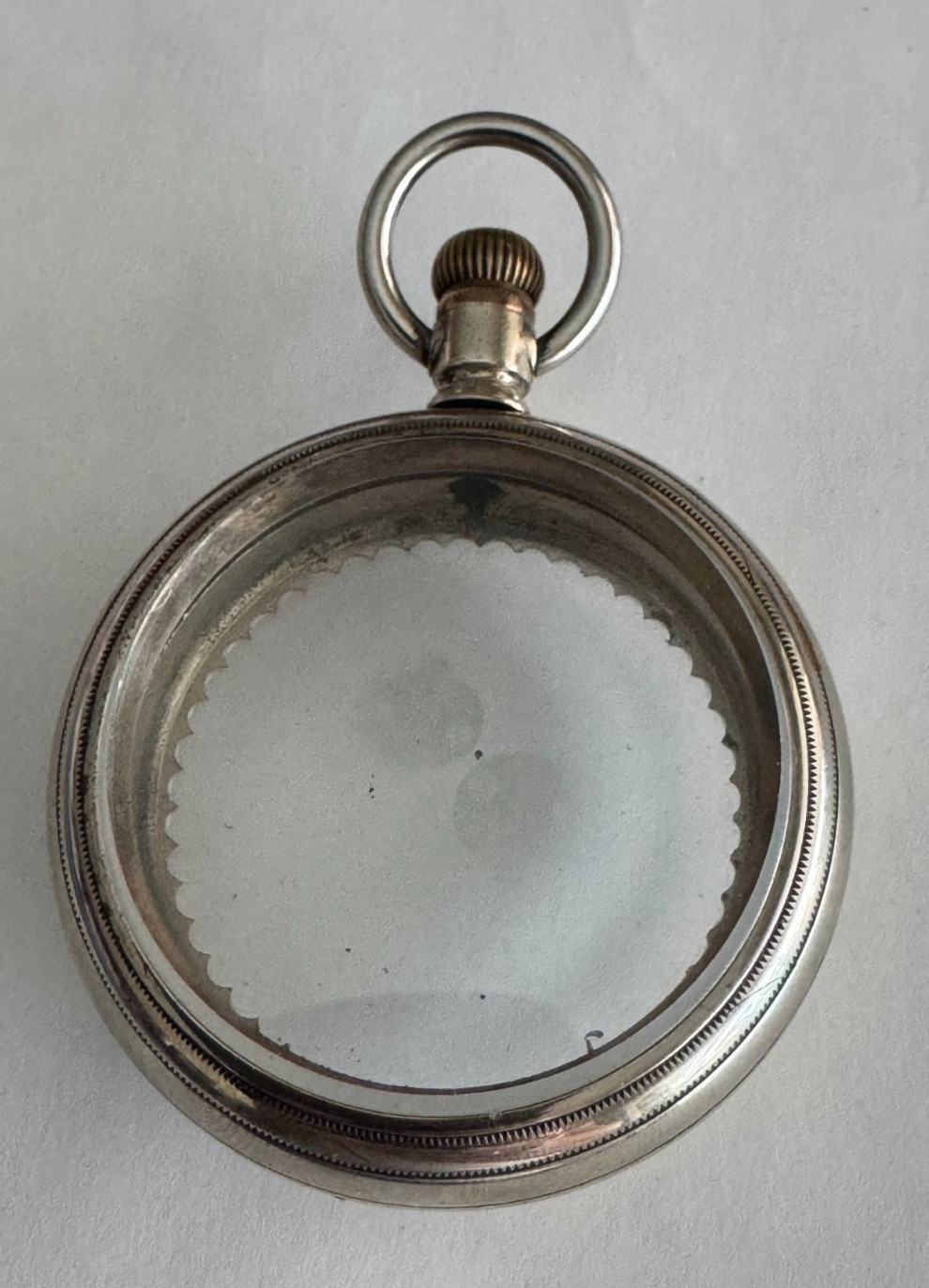 VINTAGE 18 SIZE DISPLAY BACK SWINGOUT POCKET WATCH CASE PENDANT & LEVER SET