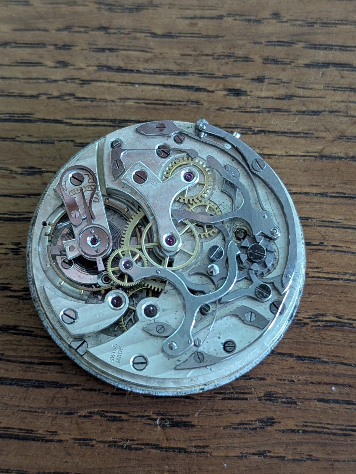 Chronograph Pocket Watch Movement/Dial/Hands Good Balance #S243