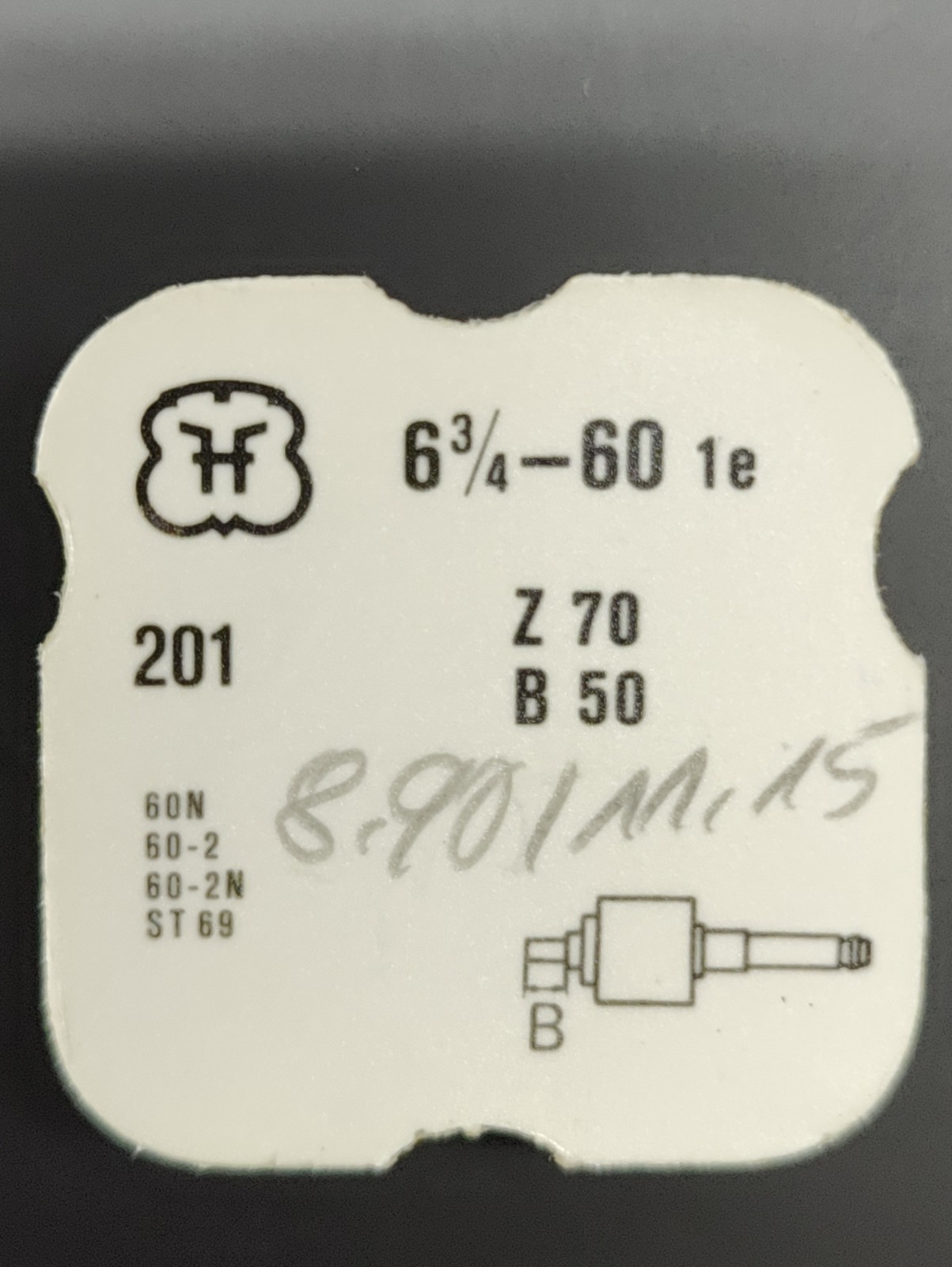 NOS Fontainemelon FHF Cal. 60 1e Part 201 Center Wheel