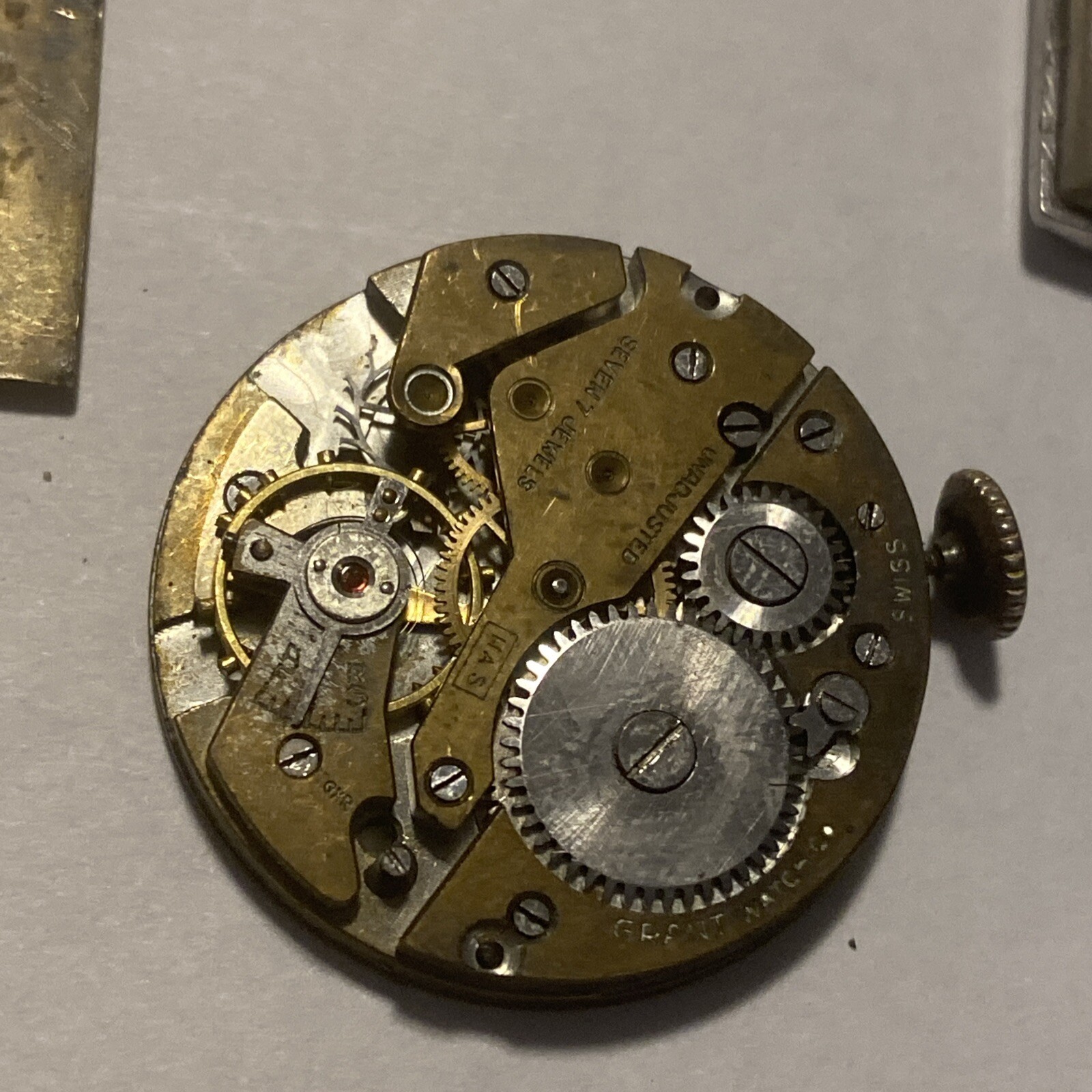 Grant Watch Co. Movement 7 Jewel Parts/Repair AS 1002 A Schild 1002 11 AS