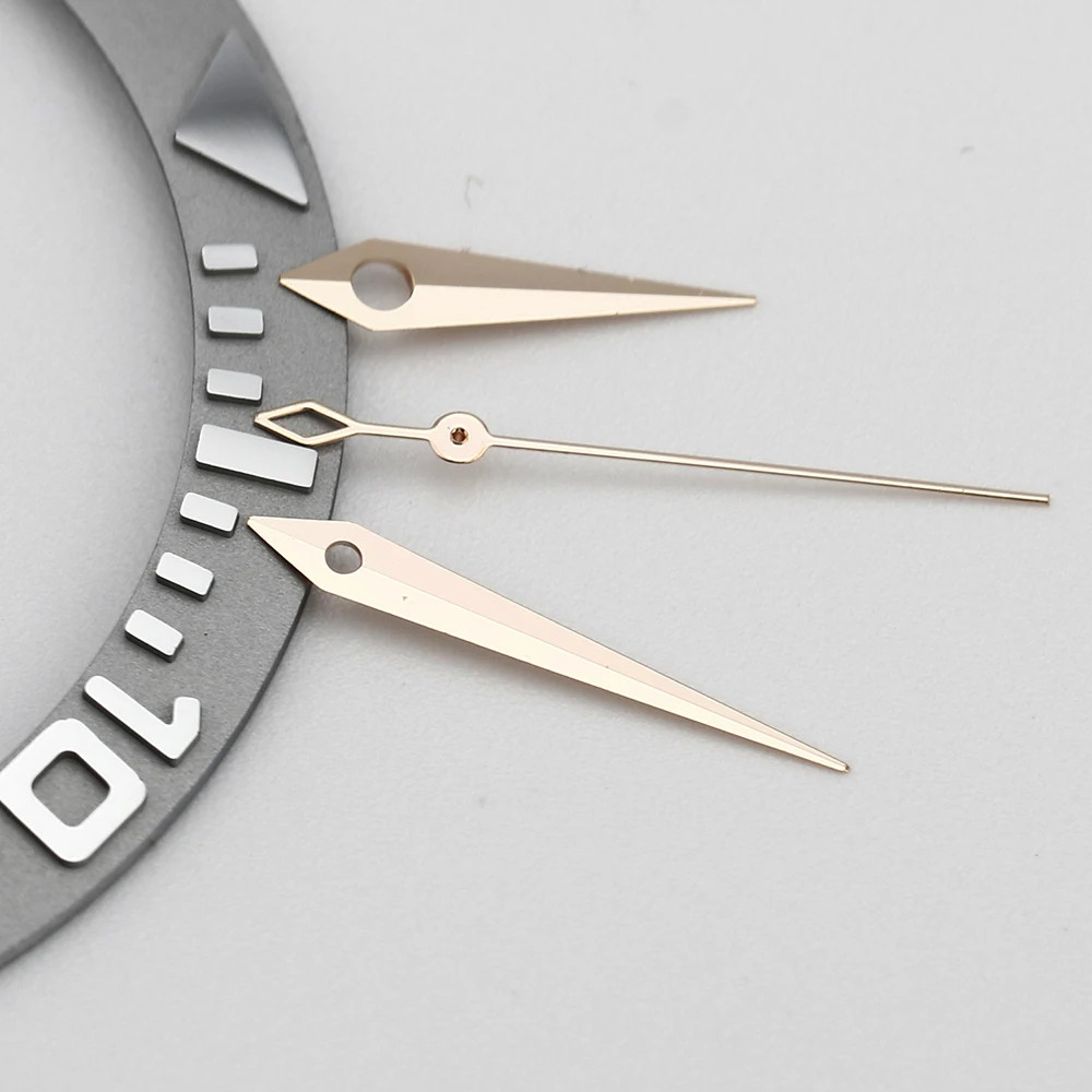 Polished Dauphine Watch Hands Set Presage Cocktail Style For NH35 NH38 10x14x15m