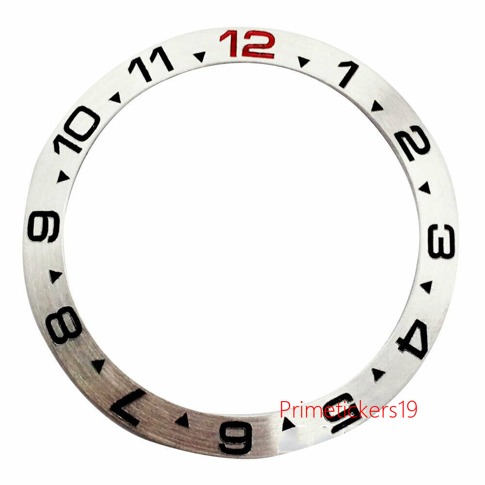 38mmx30.6mm Silver/Golden/Pink Sloping Steel Watch Bezel Insert Fit 40mm Watch