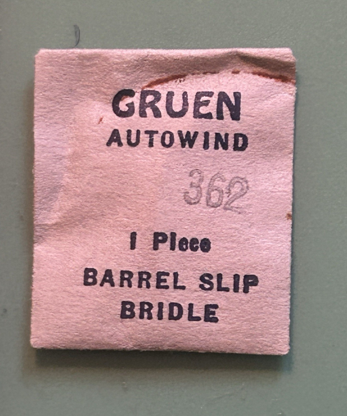 Gruen – Cal. 362 – Barrel Slip Bridle – NOS – Sealed BestFit packaging