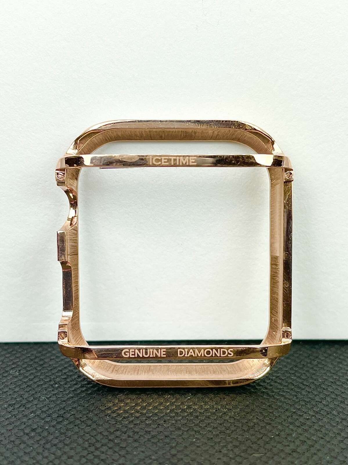 Custom Rose Gold Plated 45ct Genuine Diamonds Bezel Case