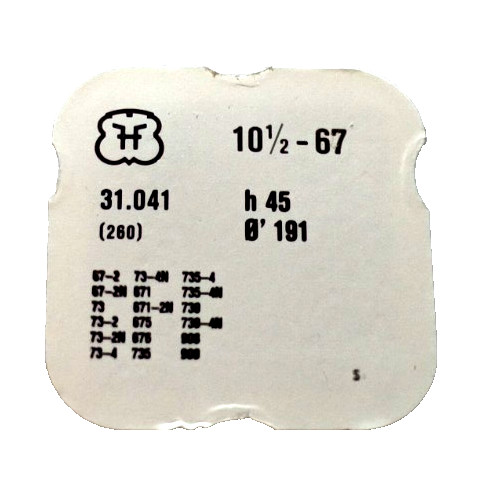 FHF FONT 67 671 676 73 908 909 Minute Wheel HT .45 watch part #260/1115