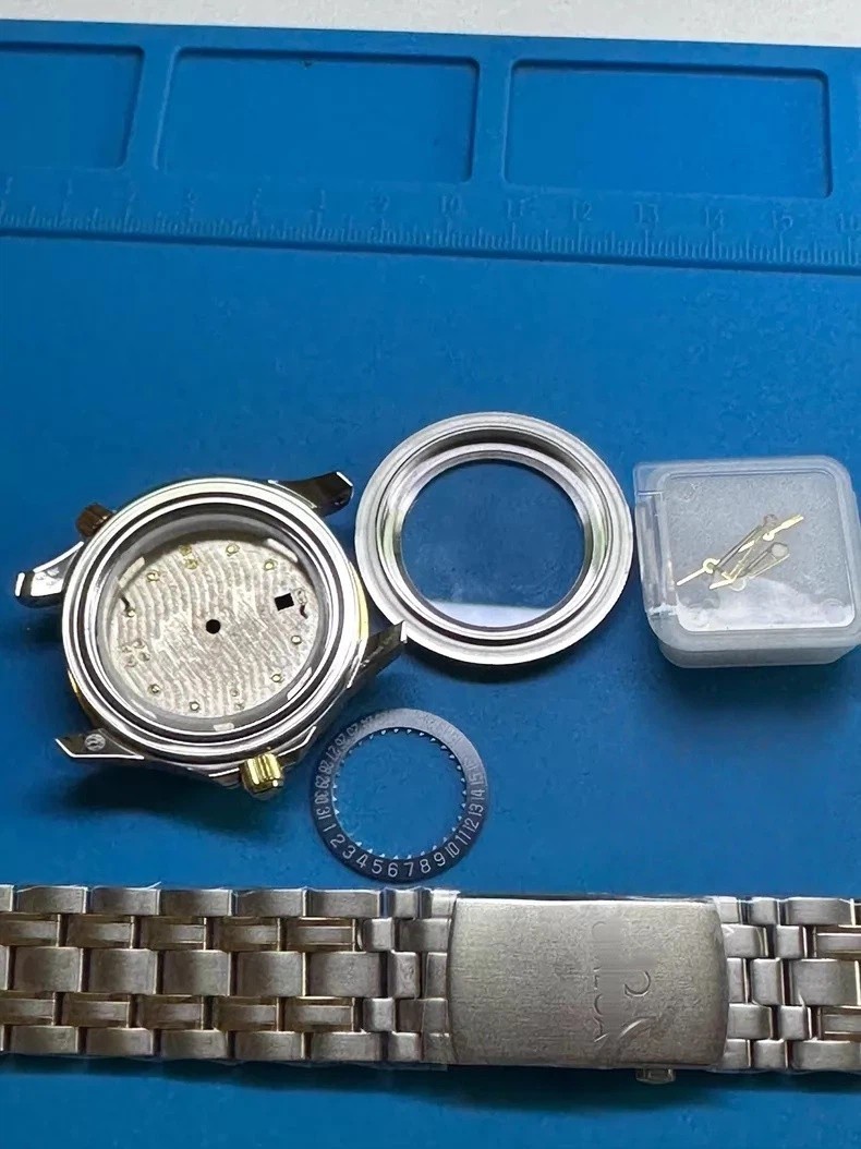 For a DIY 40mm Watch Steel Case kit For 8215movement