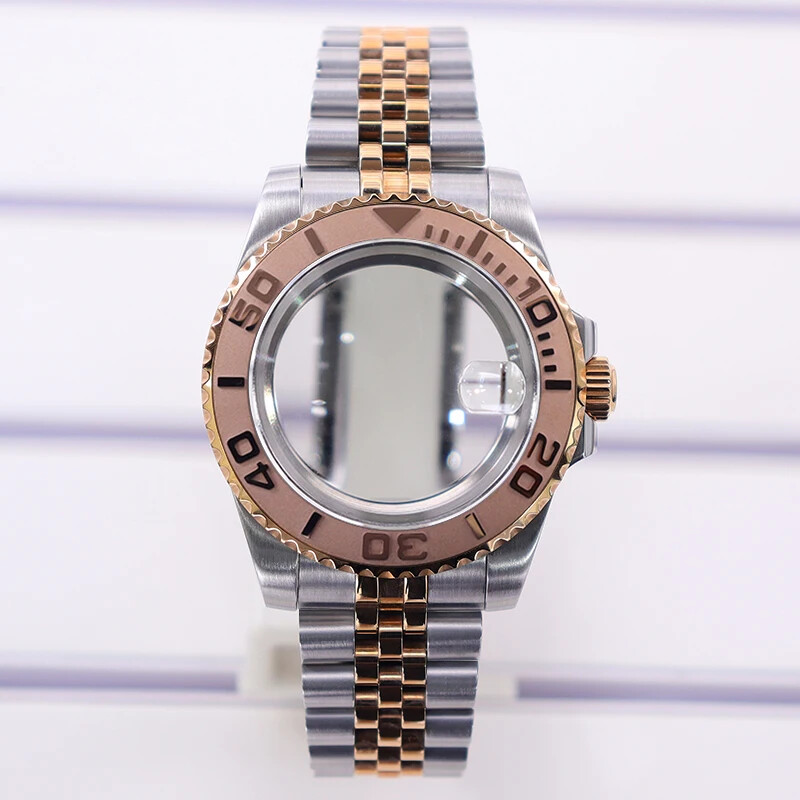40mm Yacht Watch Case Part Jubilee Strap For Seiko NH35 8215 2824 Movement 10ATM