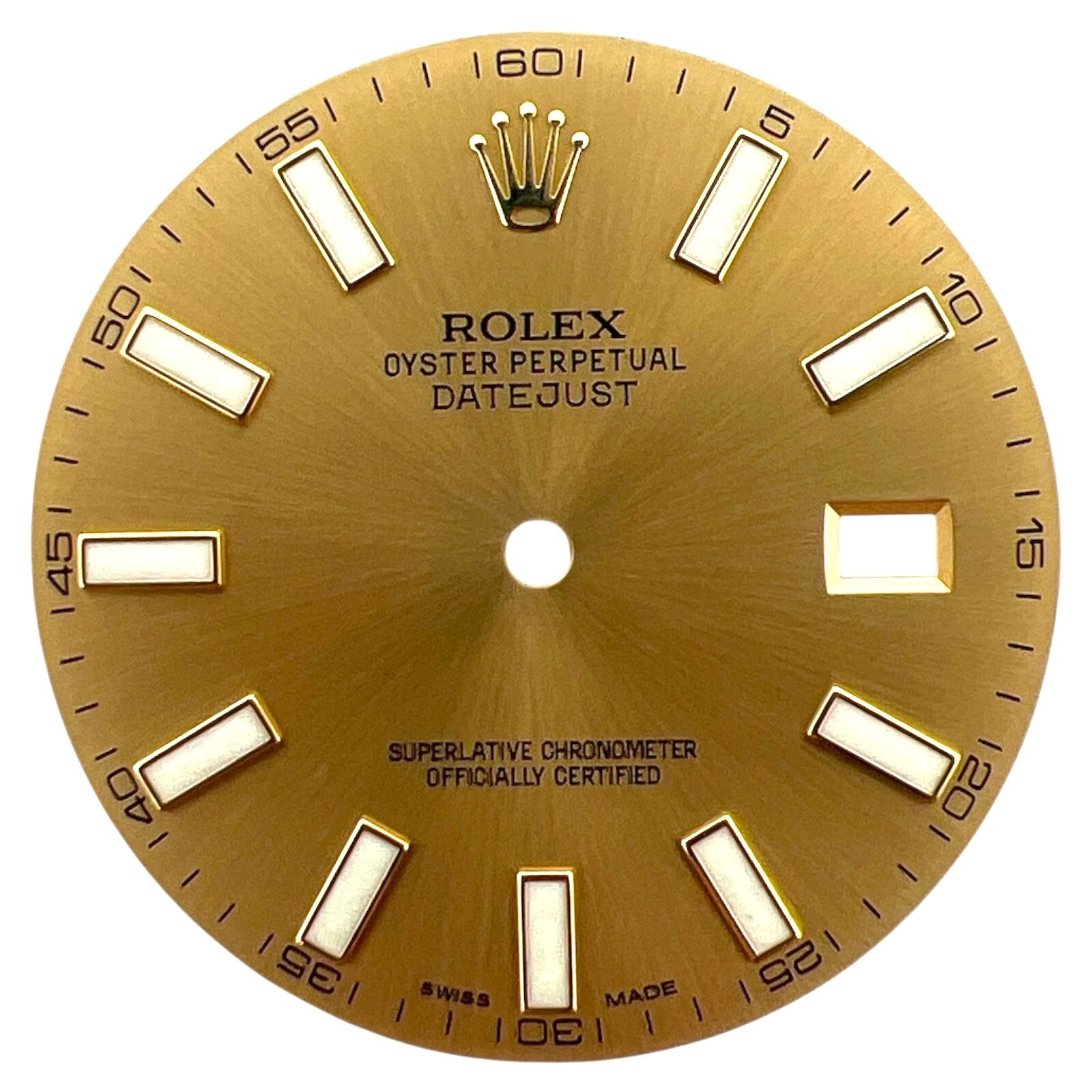 Genuine Rolex Oyster Perpetual Datejust 41mm Dial Champagne Gold 116333