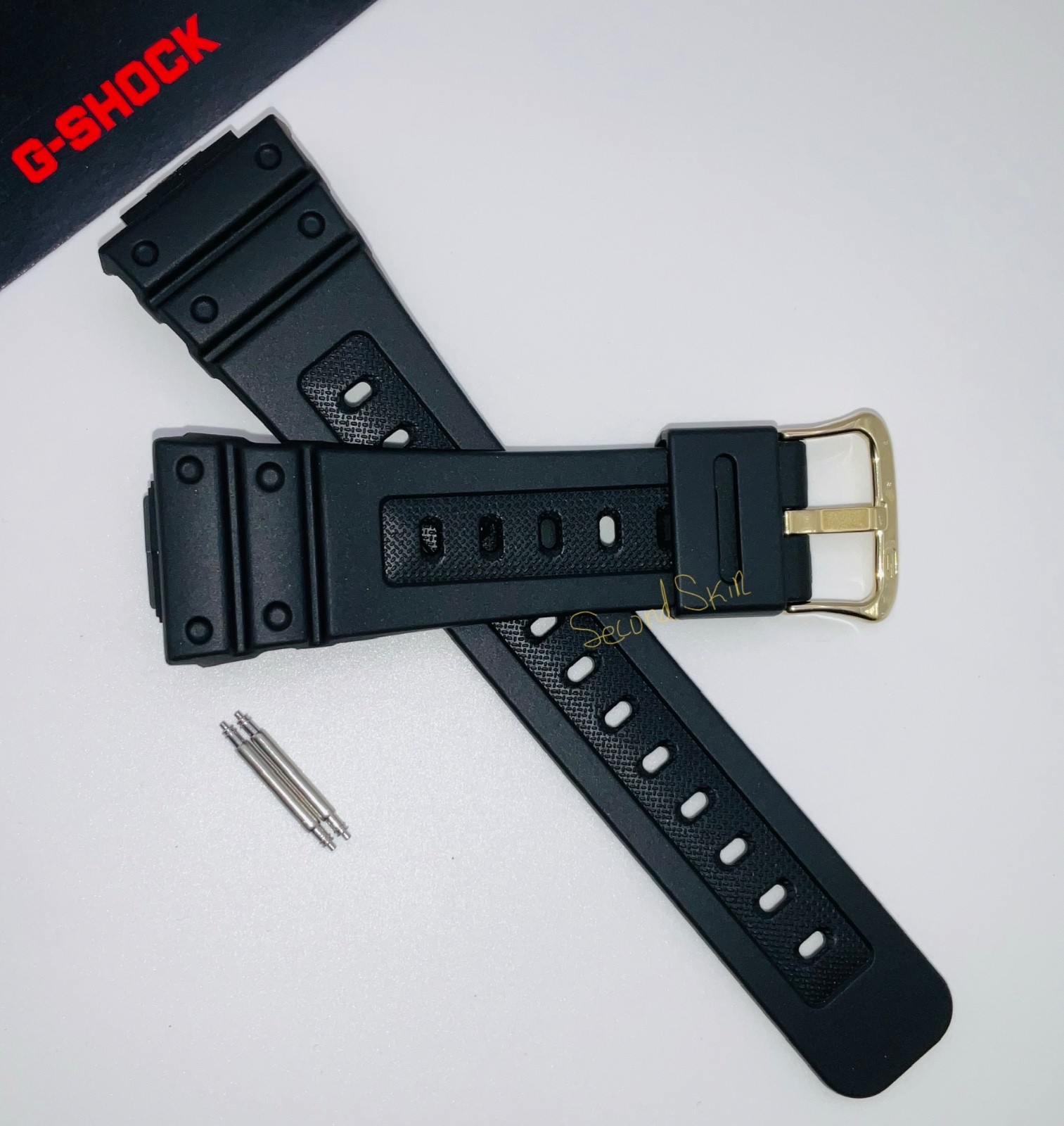 GENUINE Casio G-Shock Black Rubber Watch Band Strap GW-5600BJ-1 + Pins