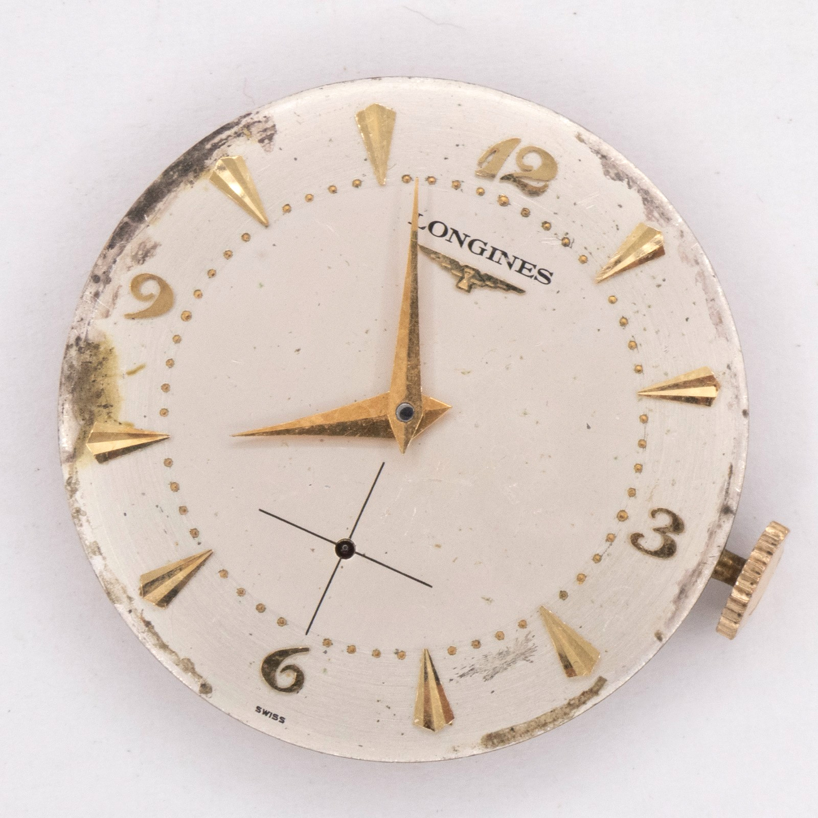 Vintage Longines Caliber 23Z 17-Jewel Wristwatch Movement, Keeps Time