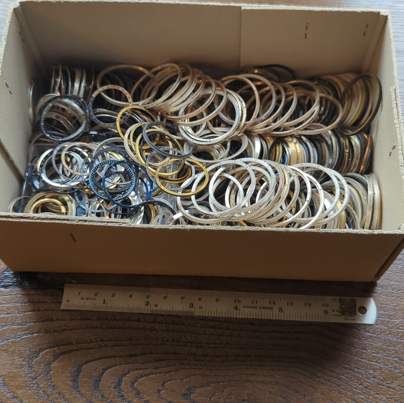 Large Lot of VTG Watch Tachy, Crystal, Case & Dial Inserts Watch Parts