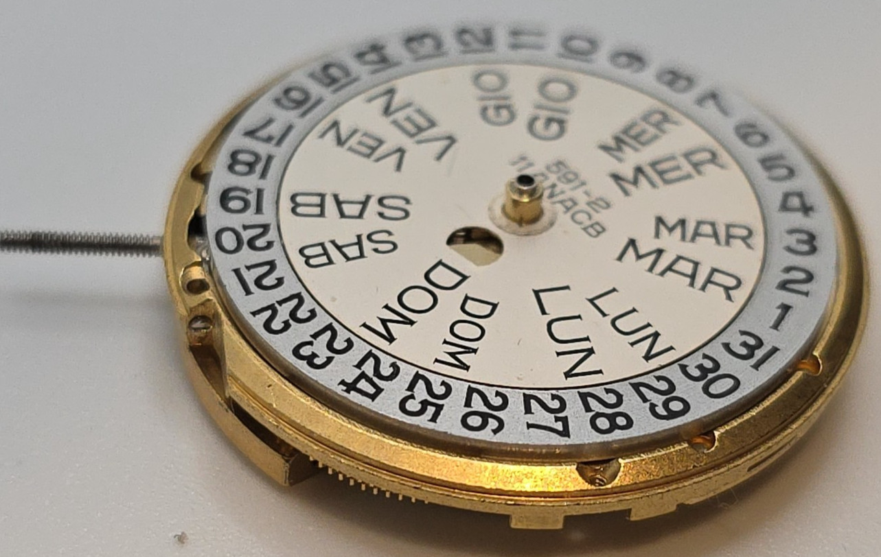Bulova 11ANACB Automatic Movement Serviced 11 1/2”’ Swiss Made Day-Date