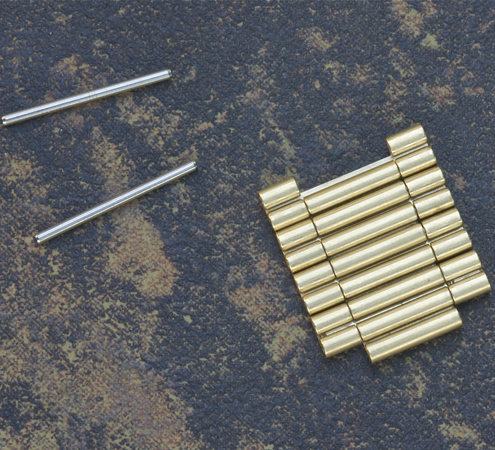 Matte satin finish gold oyster NSA bracelet links for vintage watch band Swiss