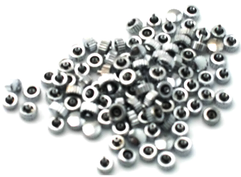 Watch Crowns Assorted Chromed Pack of 100Pcs.Watchmakers Repair Parts