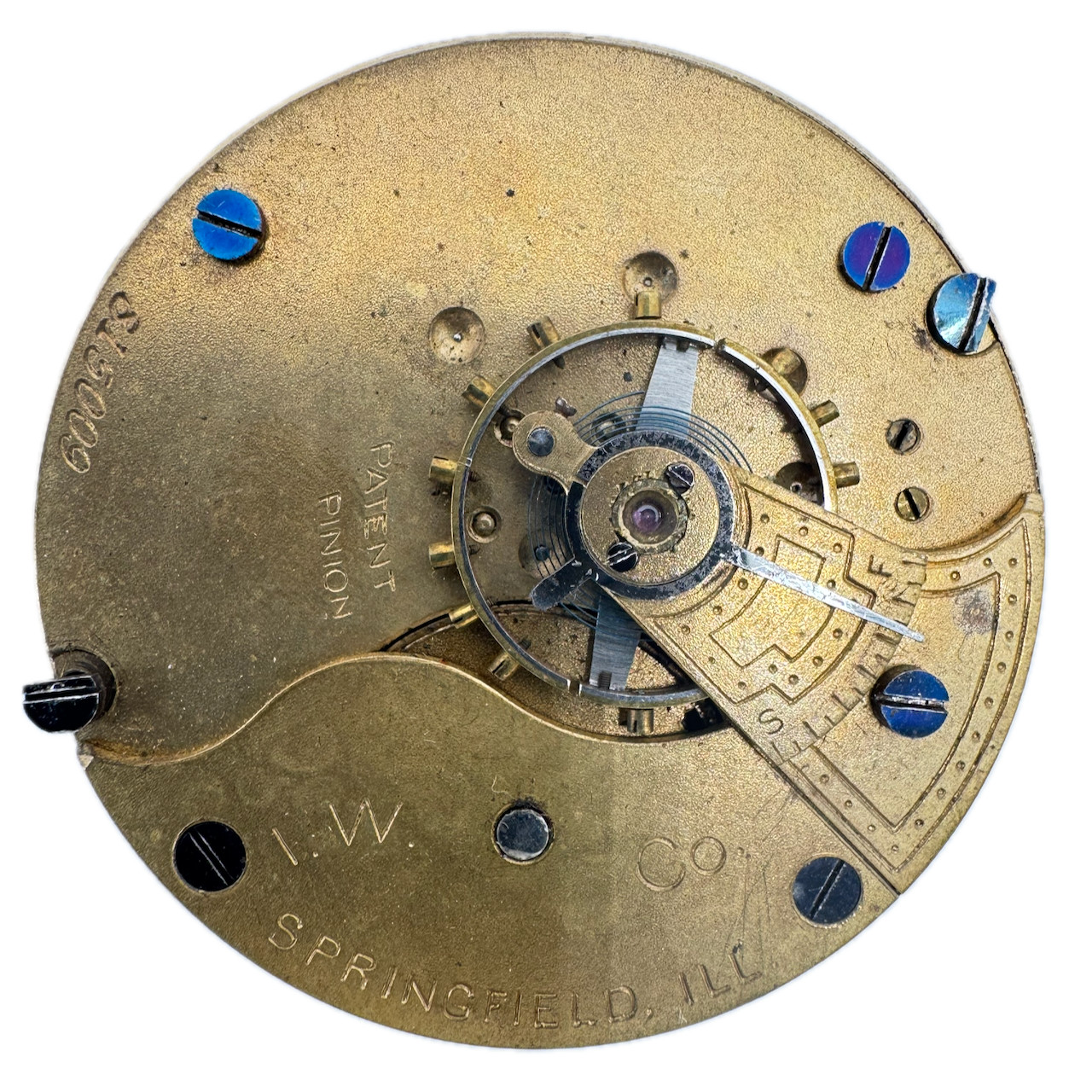 Antique 18s 1888 Illinois 7J Mechanical Hunter Pocket Watch Movement I.W.C. USA