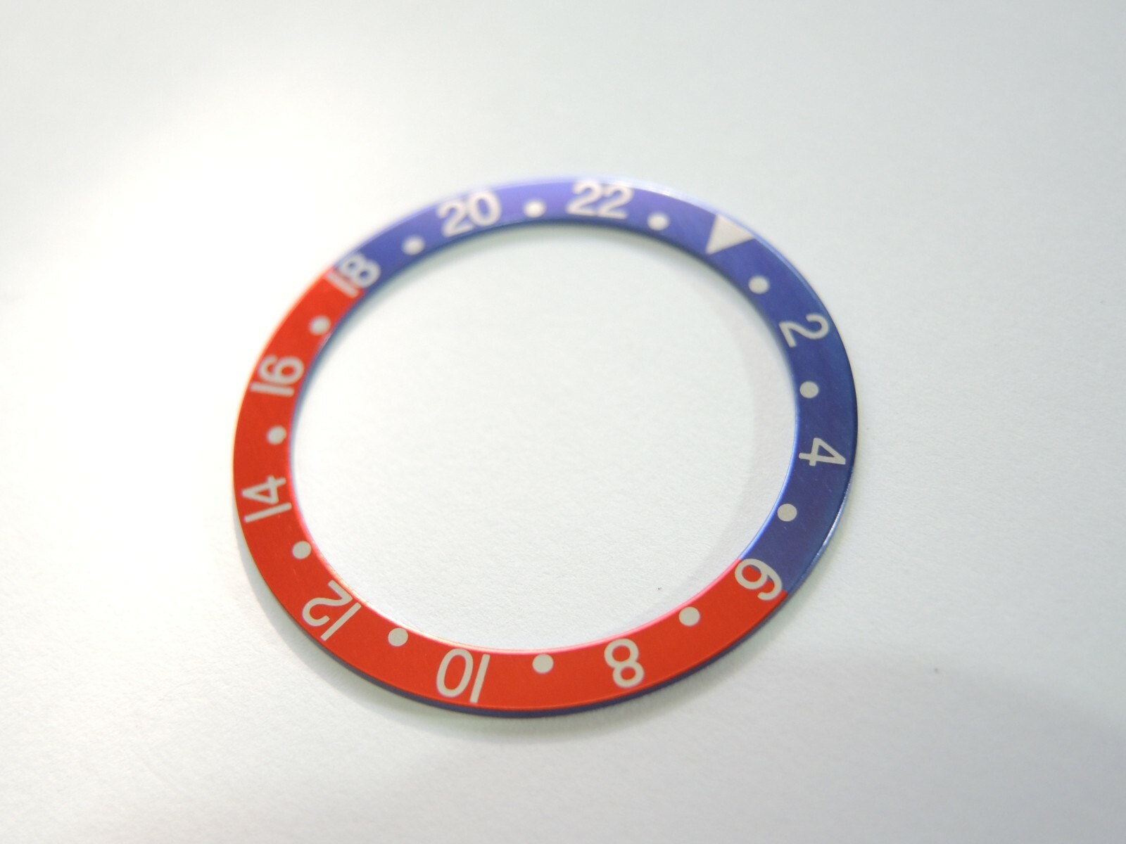 NEW BEZEL INSERT 33.5MM PEPSI GMT VINTAGE FONT MEDIUM DIVERS SKX013 (7S26-0030)