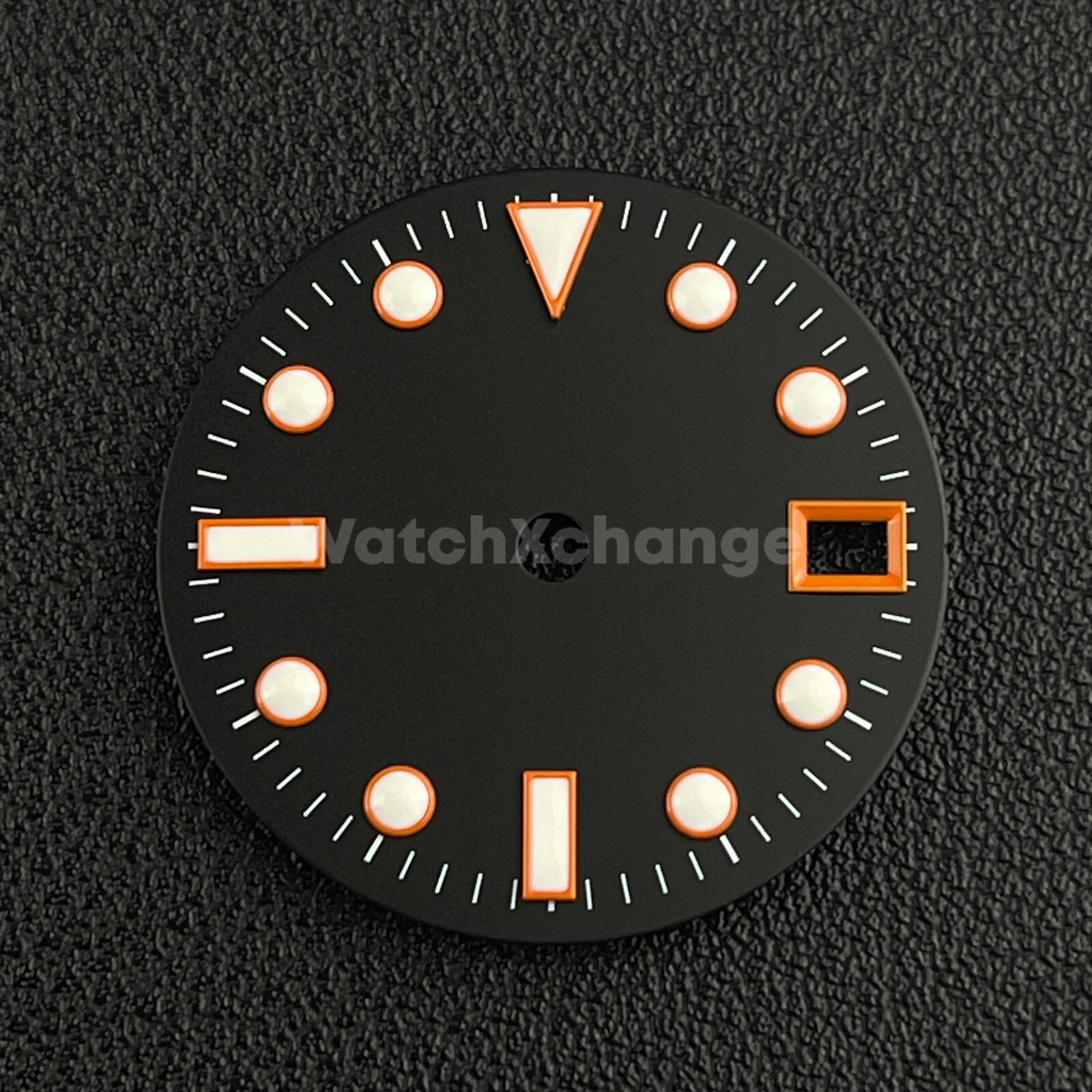 28.5mm Black & Orange Watch Dial Face for SEIKO NH35 Movement