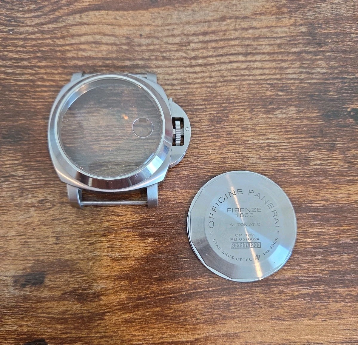Panerai Luminor Firenze 1860 OEM Watch Case OP6761 44mm Stainless w/ Extras