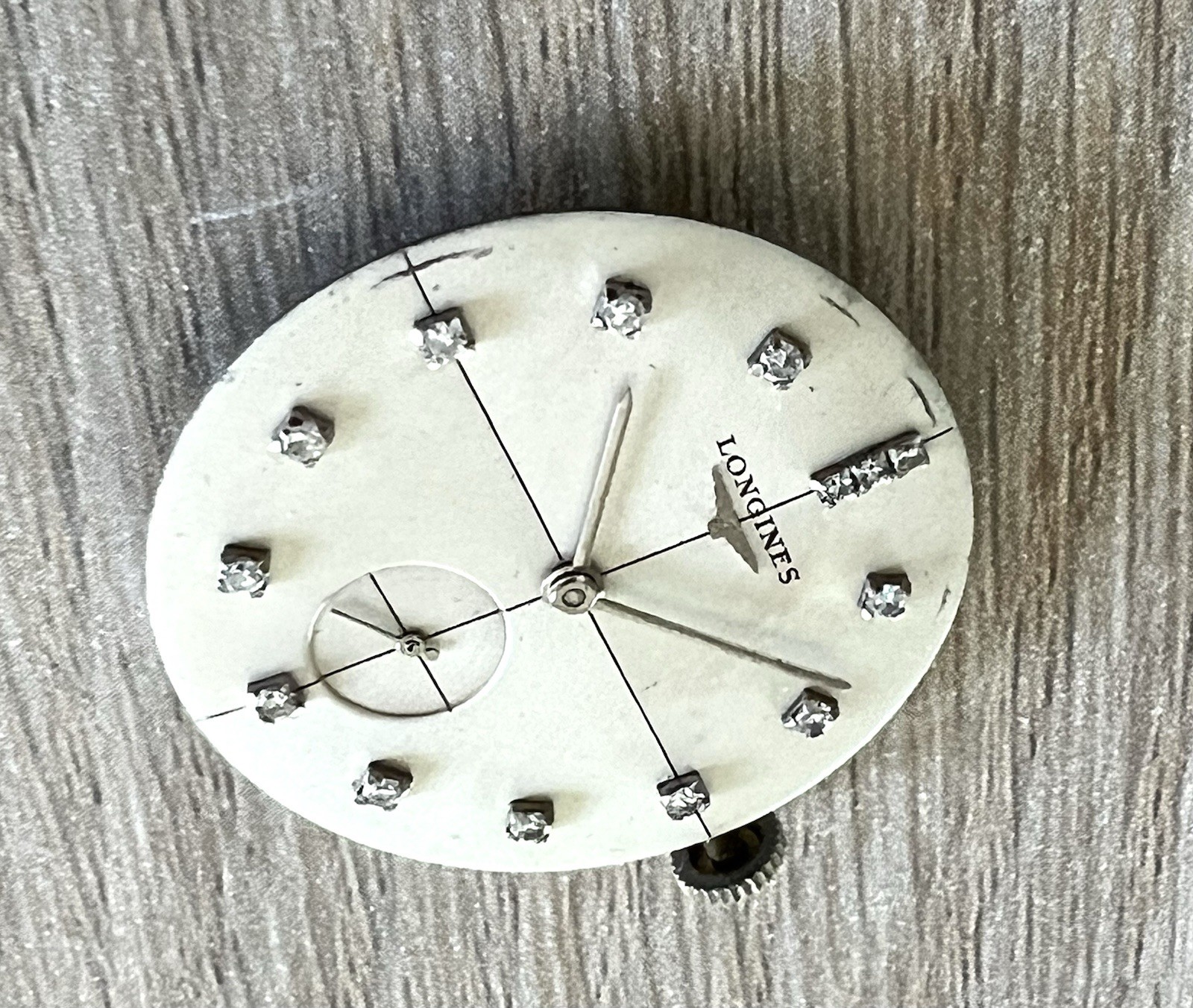 VINTAGE LONGINES DIAMOND DIAL w/ CALIBER 23Z WATCH MOVEMENT – GOOD BALANCE