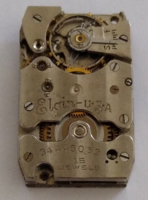 Vintage 1933 Elgin 484 Movement 15 Jewels To Restore