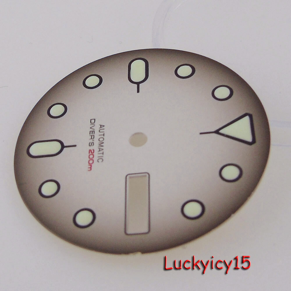 Tandorio 29mm Orange Black Watch Dial Fit NH36 NH36A Automatic Watch Parts Men