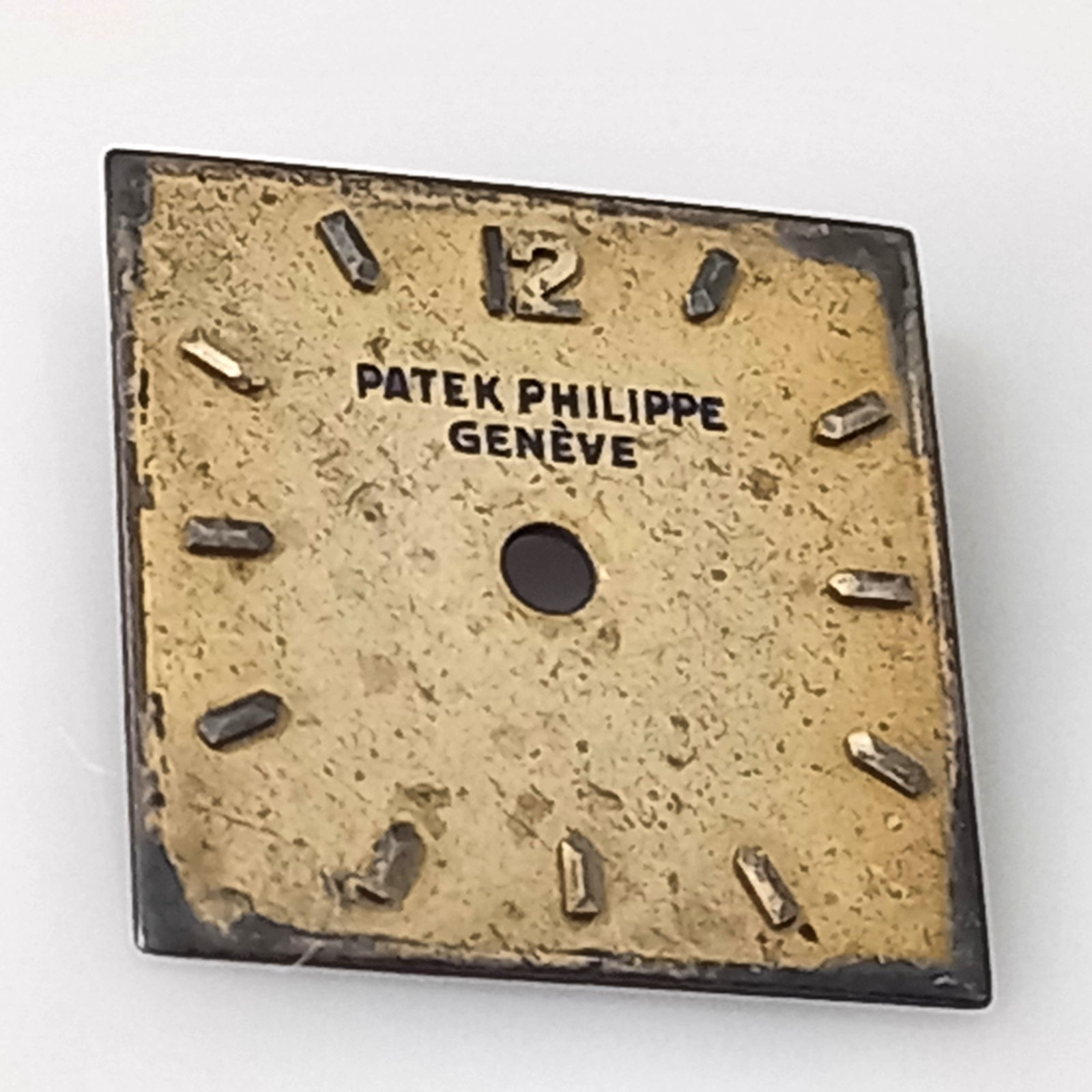 Genuine 12.8 mm Square Dial For Patek Philippe Ref 3285 Watch Cal 13.5 – AS IS