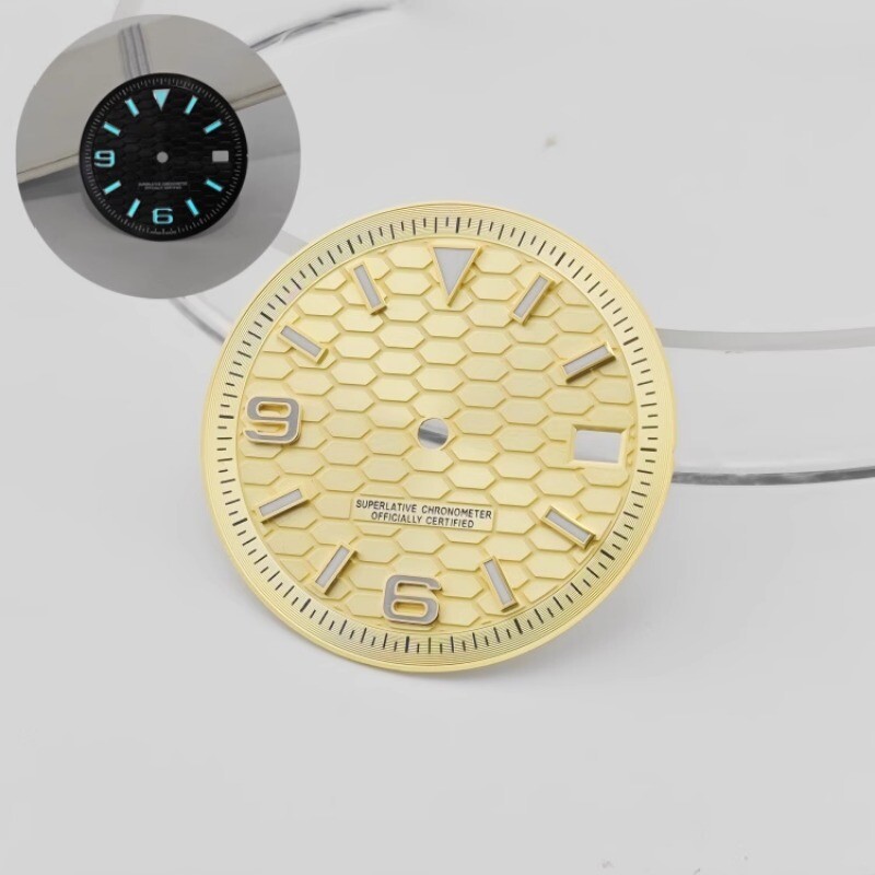 28.5mm 31mm Watch Dial blue Luminous fits NH35/NH36 movement Watch Parts