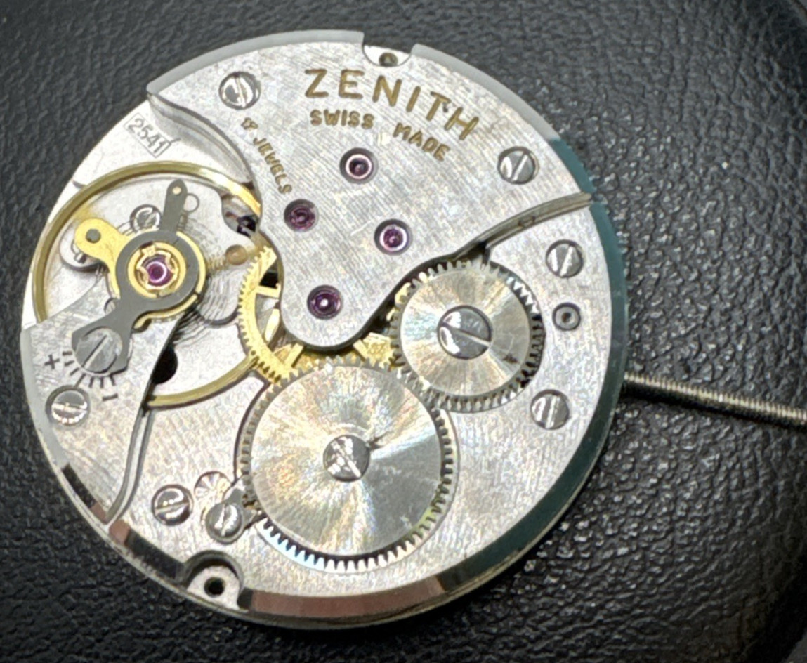 Zenith 2541 11 1/2”’ Manual Winding Complete Movement Overhauled Perfect