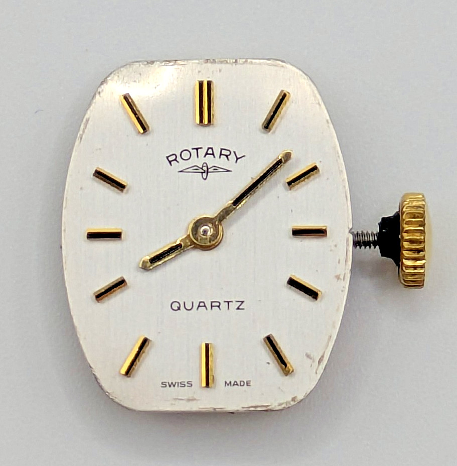 Rotary 2500.10 Quartz Watch Movement Swiss Made Dial Crown Untested 17.2mm
