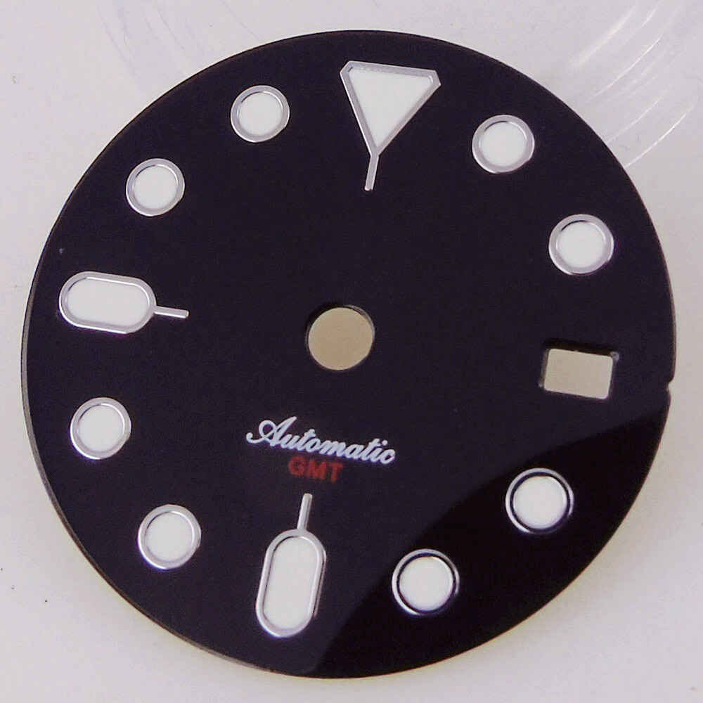 29MM Black/Orange scale Dial luminous Hands Fit NH34 GMT Automatic Date Window