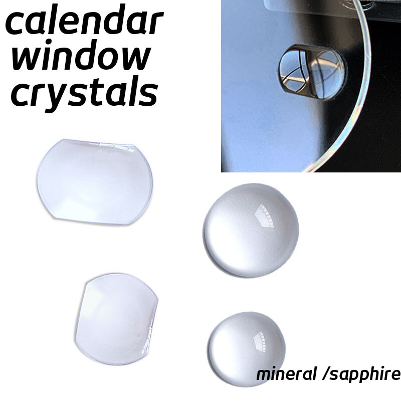 Magnifying Date Calendar Window Mineral Watch Crystal Sapphire Glass Repair Part