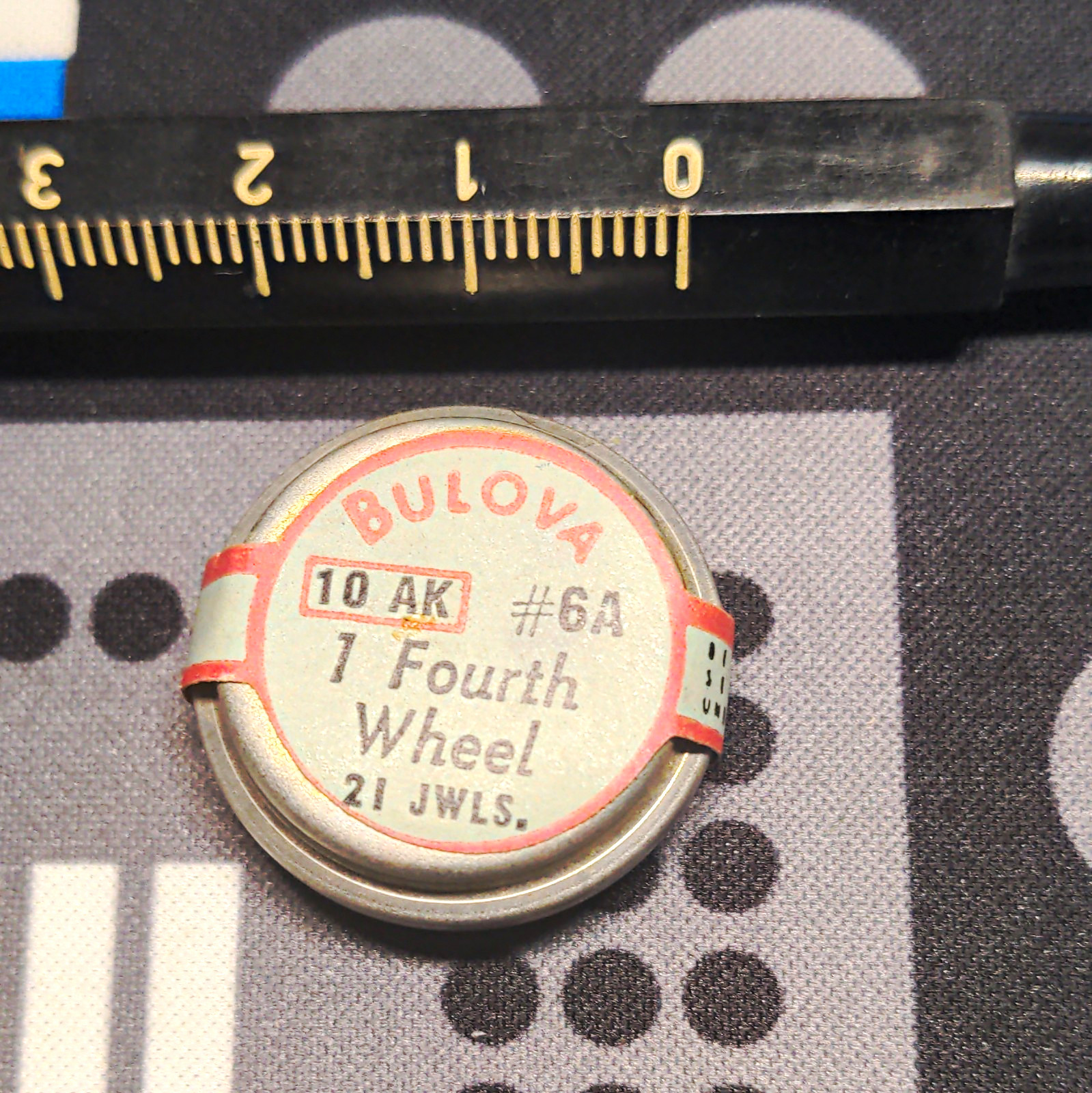 Bulova 10AK #6A Fourth Wheel 21 Jewels NOS.