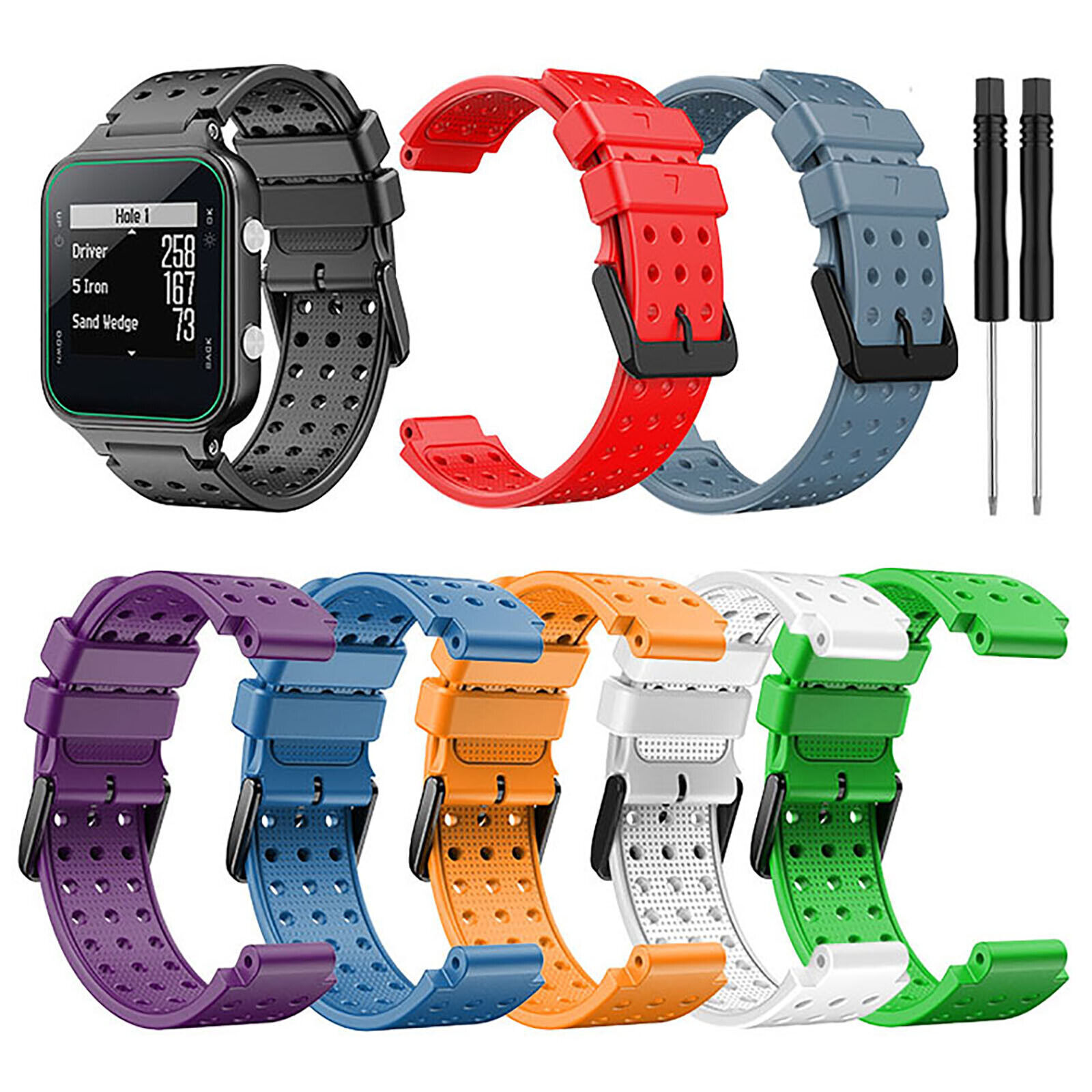 For Garmin Approach S20 Smart Watch Silicone Watchband Wristwatch Strap Bracelet