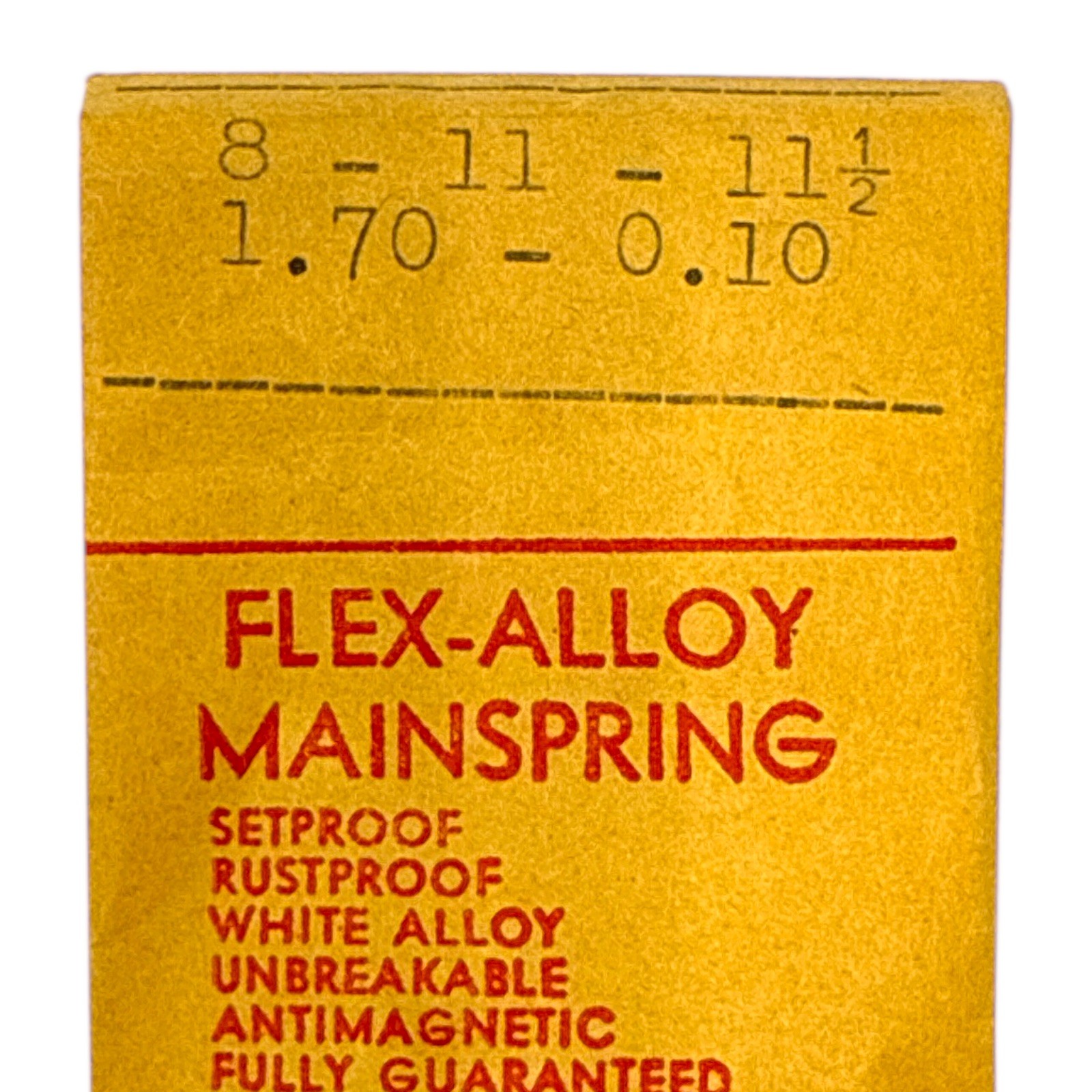 AS 1215 Mainspring 1.70 x 0.10 x 292 MS-811K Alloy Denn. 8 x 11 x 11 1/2 Read!