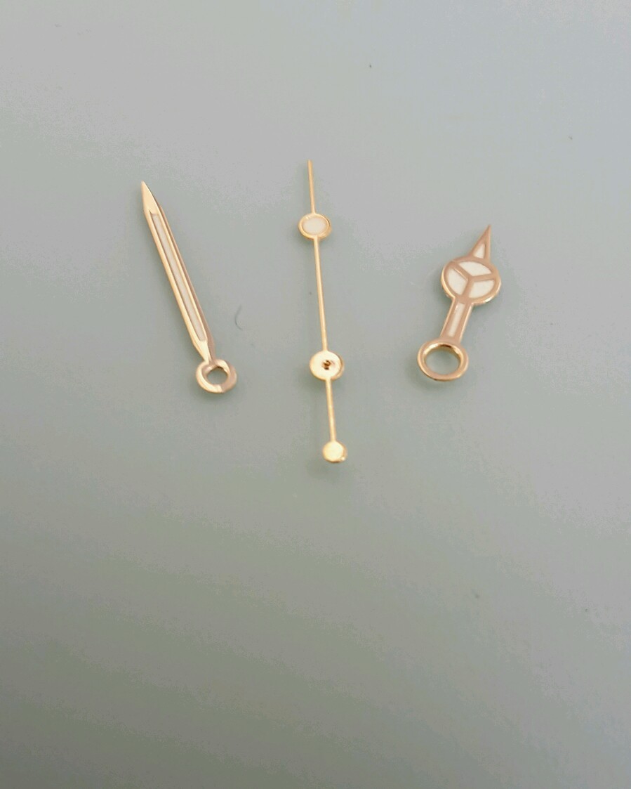2 SETS Gold Seiko Mercedes Sub Watch Hands 150/90/20 – 7002, 7S26 Etc