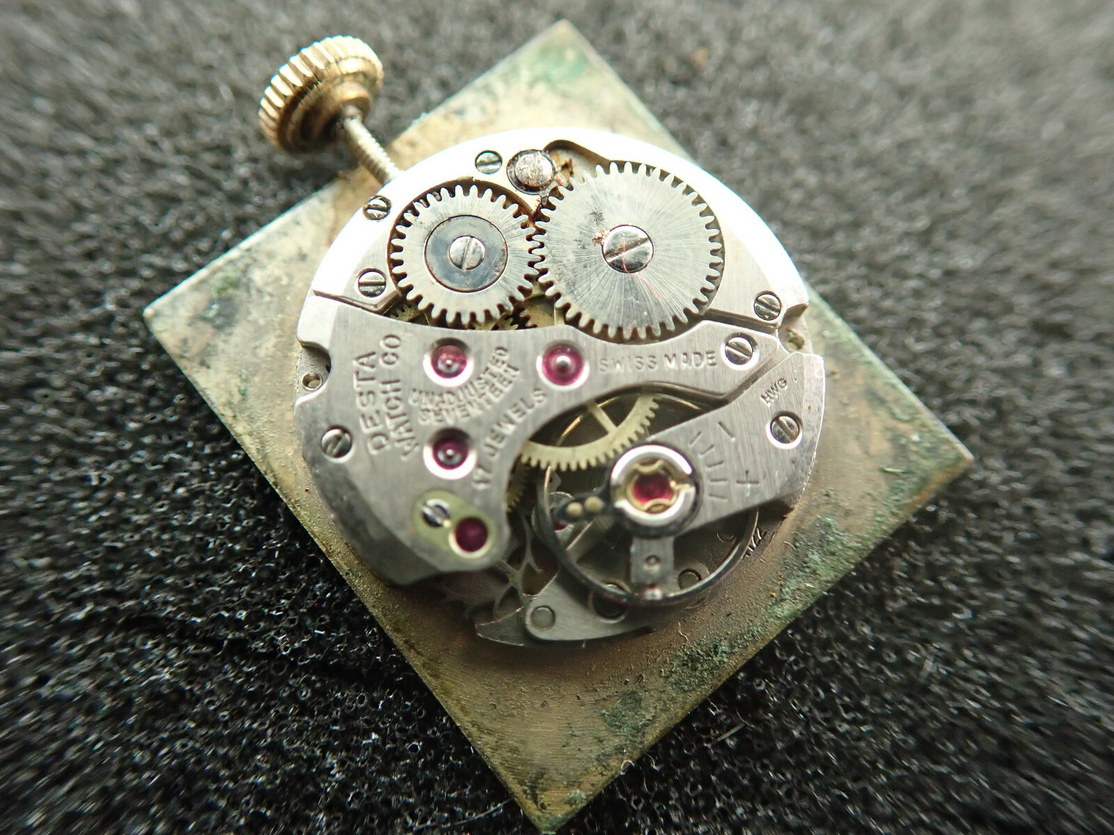 VINTAGE LADIES 17.2MM DESTA WATCH CO. WRIST WATCH MOVEMENT CAL. 4122 – RUNNING