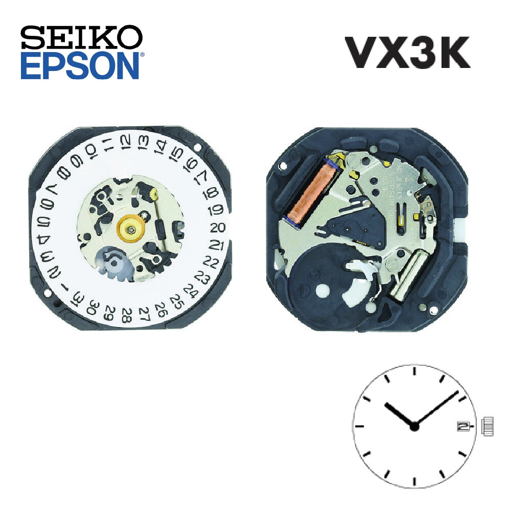 HATTORI VX3K quartz movement quartz Shiojiri TMI watch Japan Made