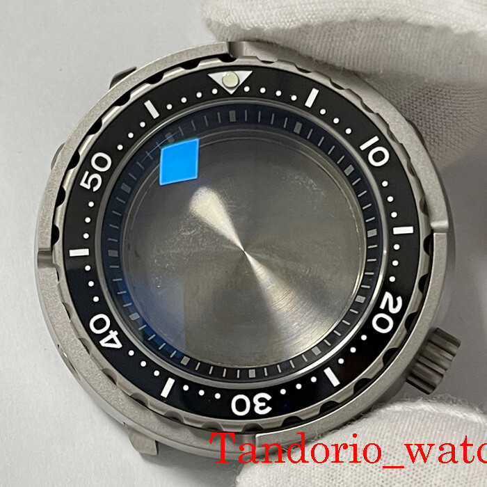 47mm Titanium Watch Case Sapphire Fit NH35A SKX007 SBBN031 200M Waterproof parts