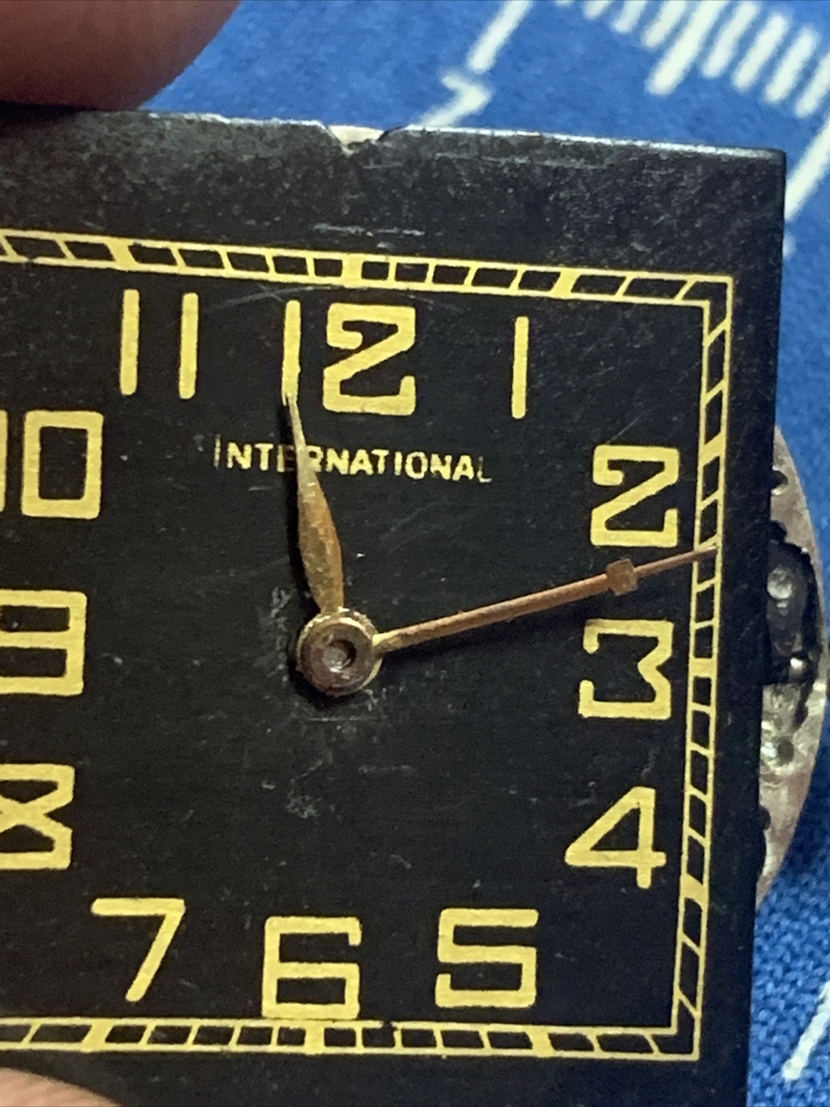 Vintage IWC International Watch Co 17J Manual Wind Movement Re-cased Running