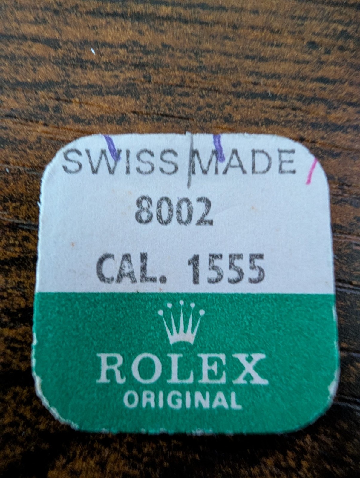 ROLEX-CENTER SECOND PINION-FACTORY SEALED-CAL 1555 PART 8002