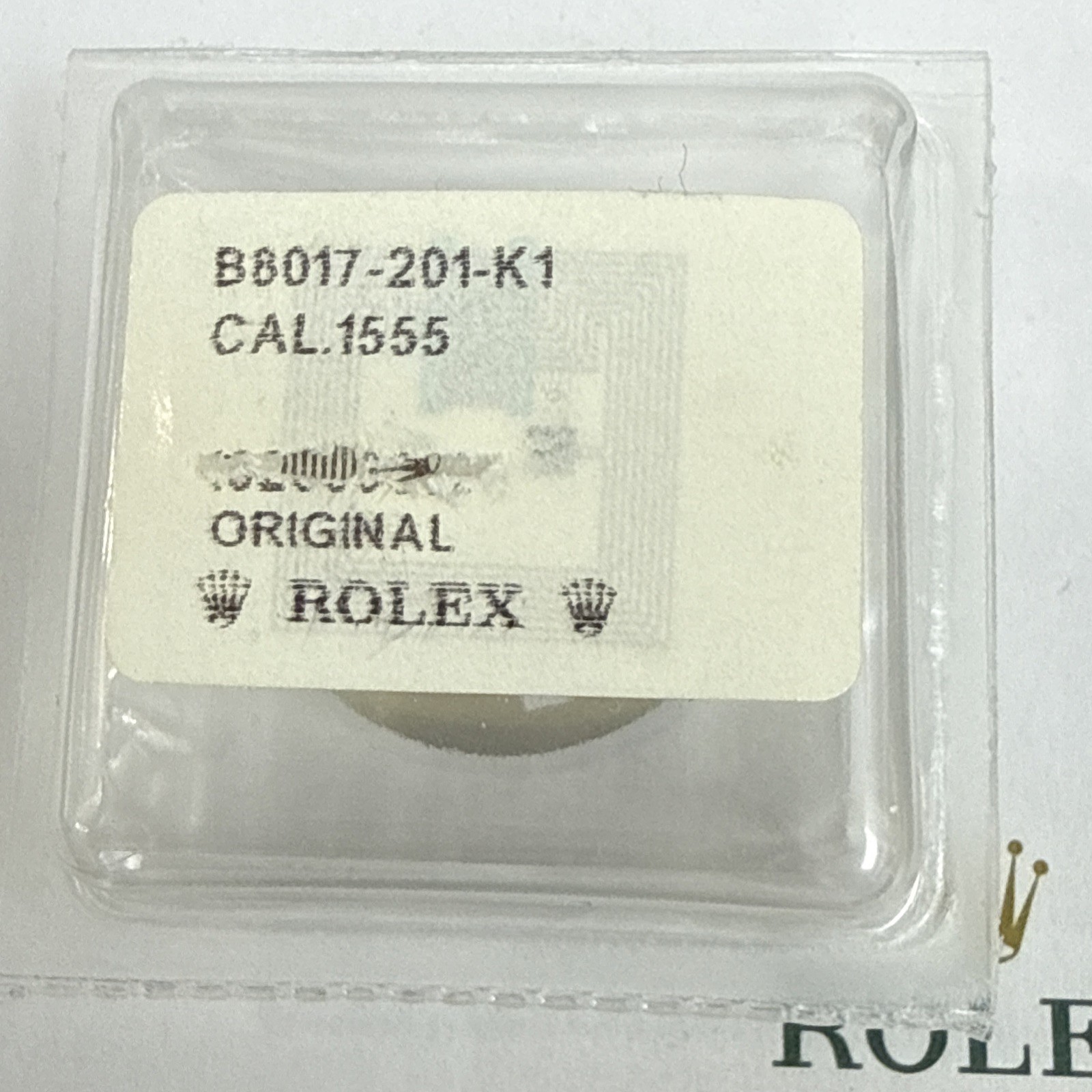 GENUINE Authentic Rolex 1555 8017-201 Day Disc White New Factory Sealed