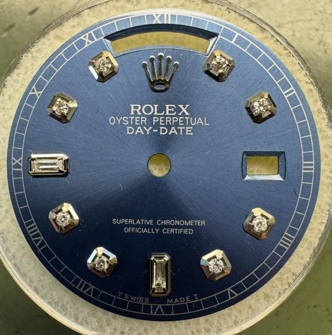 Rolex White Gold President Custom Blue Baguette Diamond Dial For 18039 18239