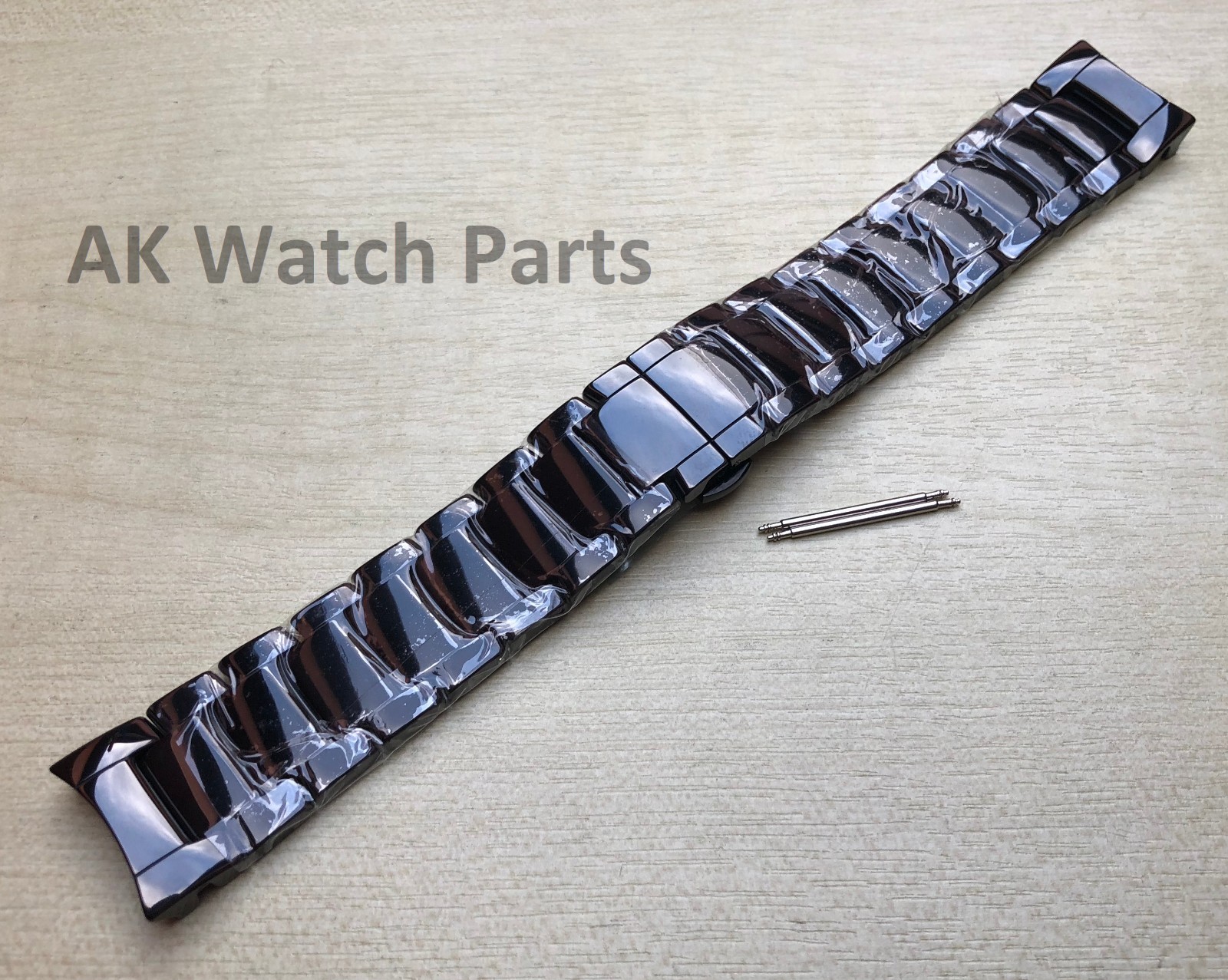 Spare Black Ceramic Strap Fits Emporio Armani AR1474 Watch Band/Bracelet/Link