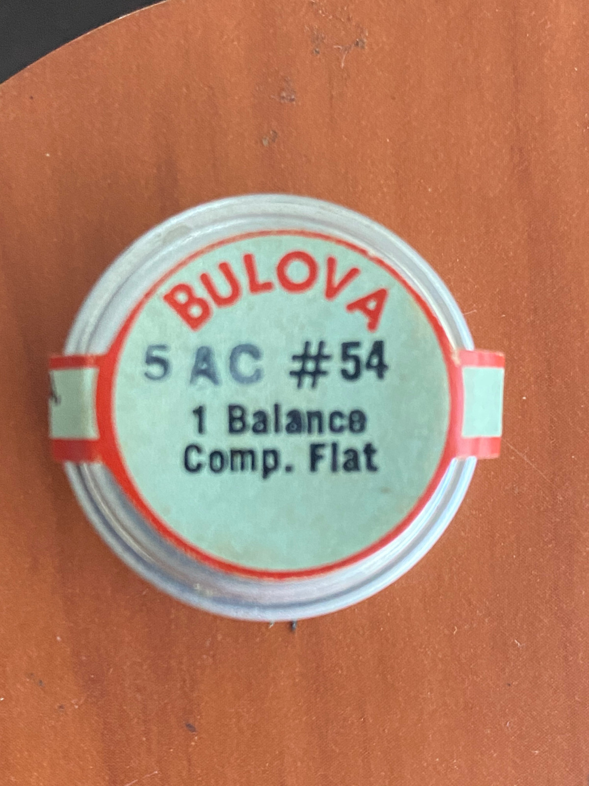 N.O.S GENUINE BULOVA COMPLETE BALANCE ONLY, PART# 5AC # 54