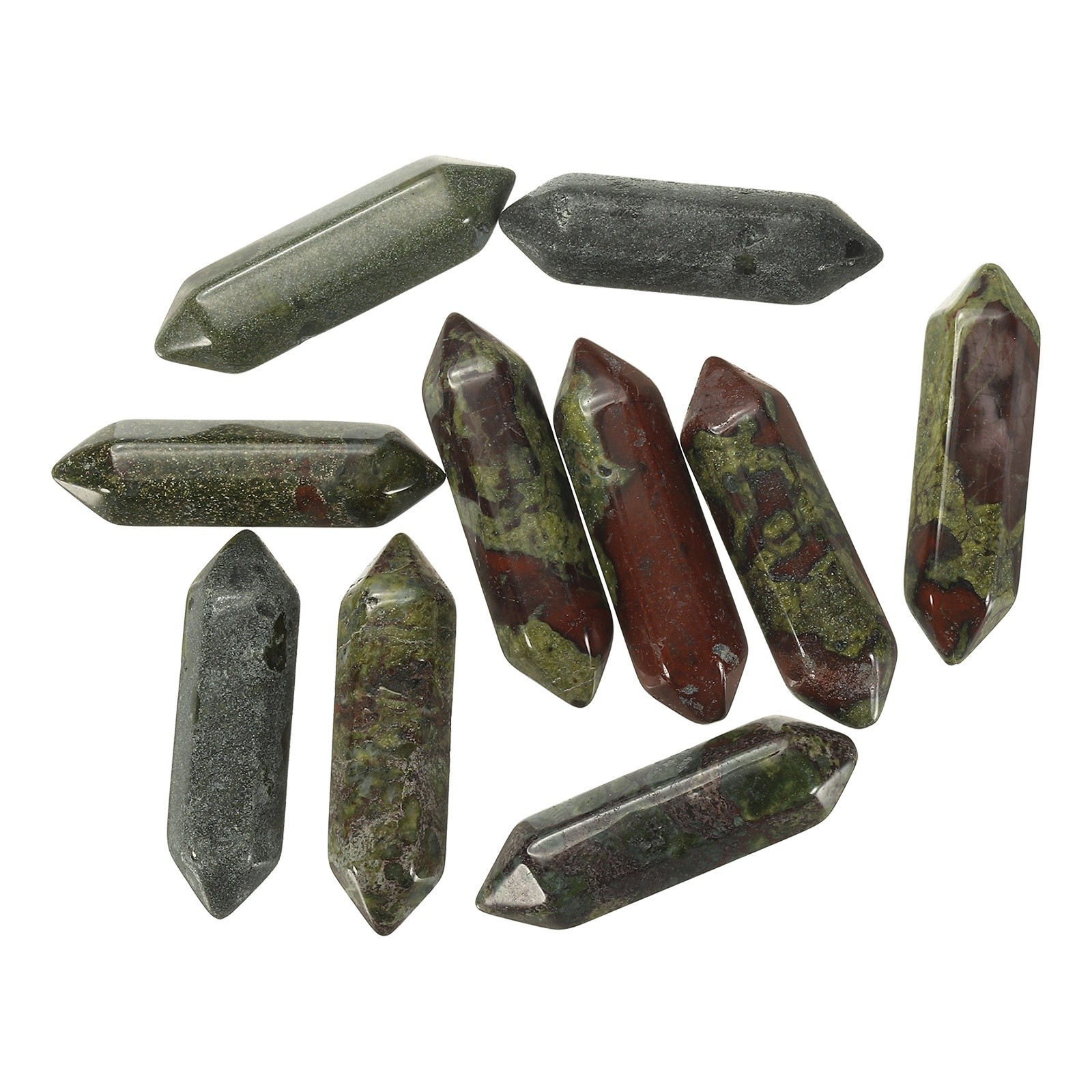 10 Pack Dragon Bloodstone Quartz Crystals Polished Crystals Bulk
