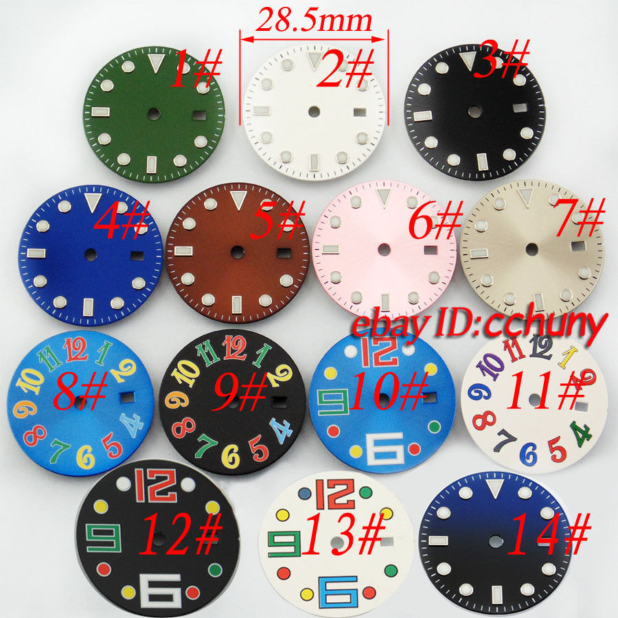 28.5mm sterile Dial fit ETA 2836,Mingzhu DG2813/3804,Miyota 82 series watch P510