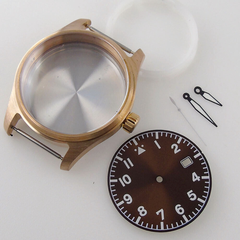 39mm Diver Watch Case CUSN8 Bronze Sapphire Crystal Fit NH35 NH36 ETA2824 PT5000