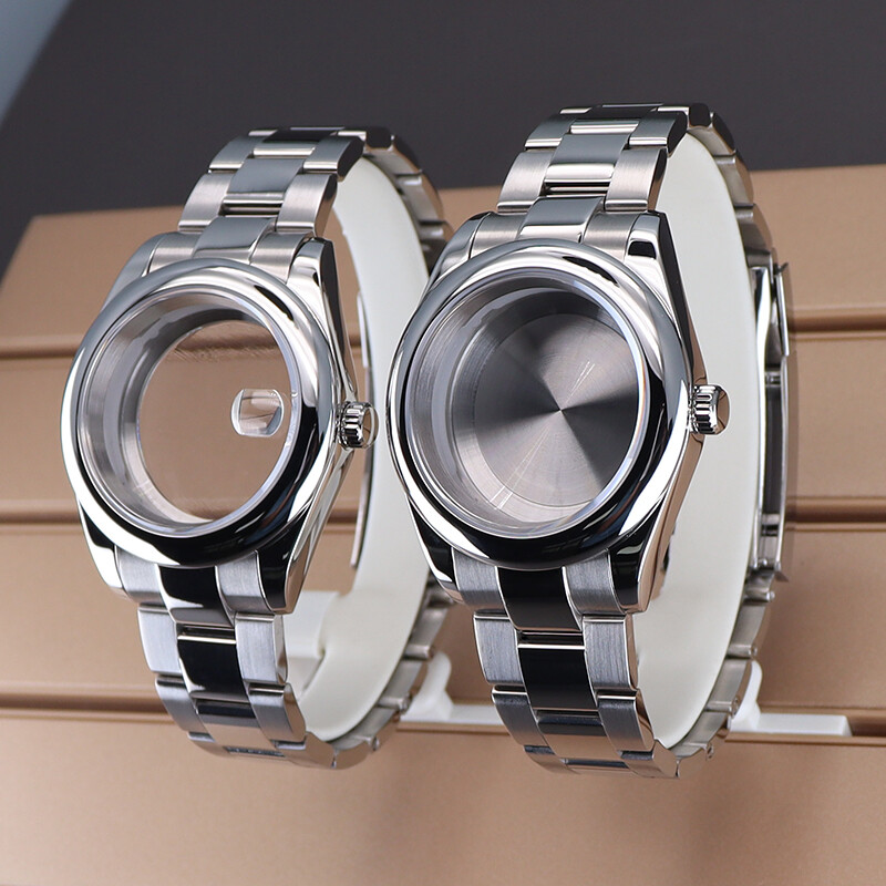 36mm/40mm EXPLORER Watch Case strap Couple style Stainless Steel Exhibition back