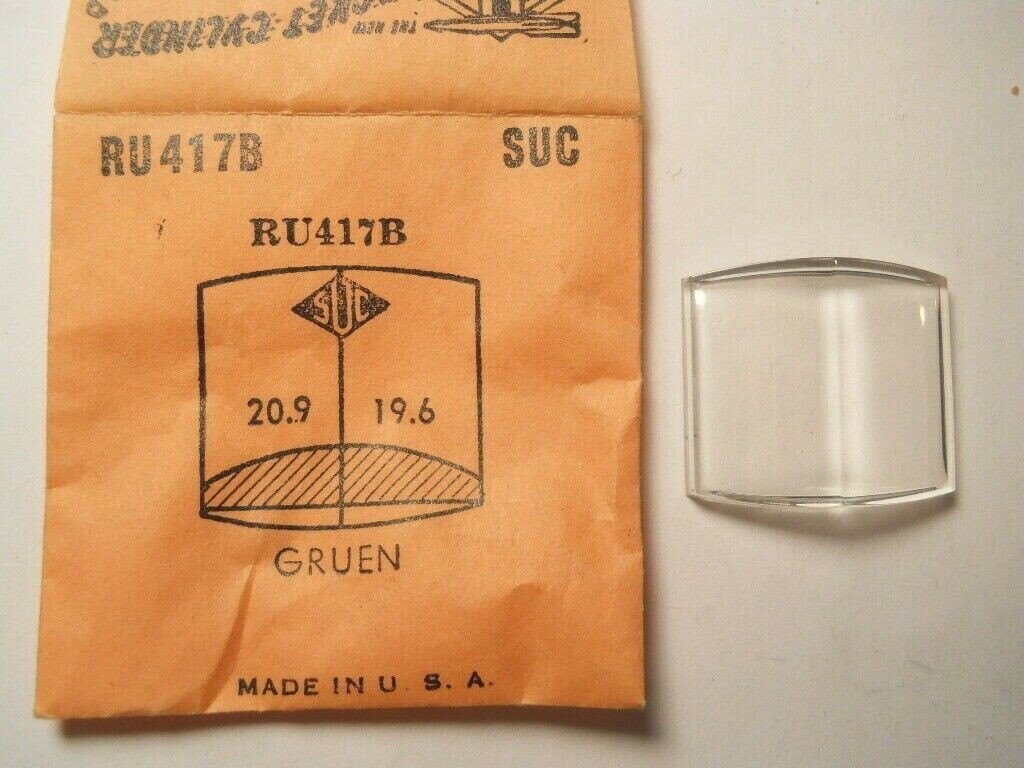 SUC RU417B Watch Crystal For Gruen Grant Grayson – 20.9 x 19 mm Replacement Part