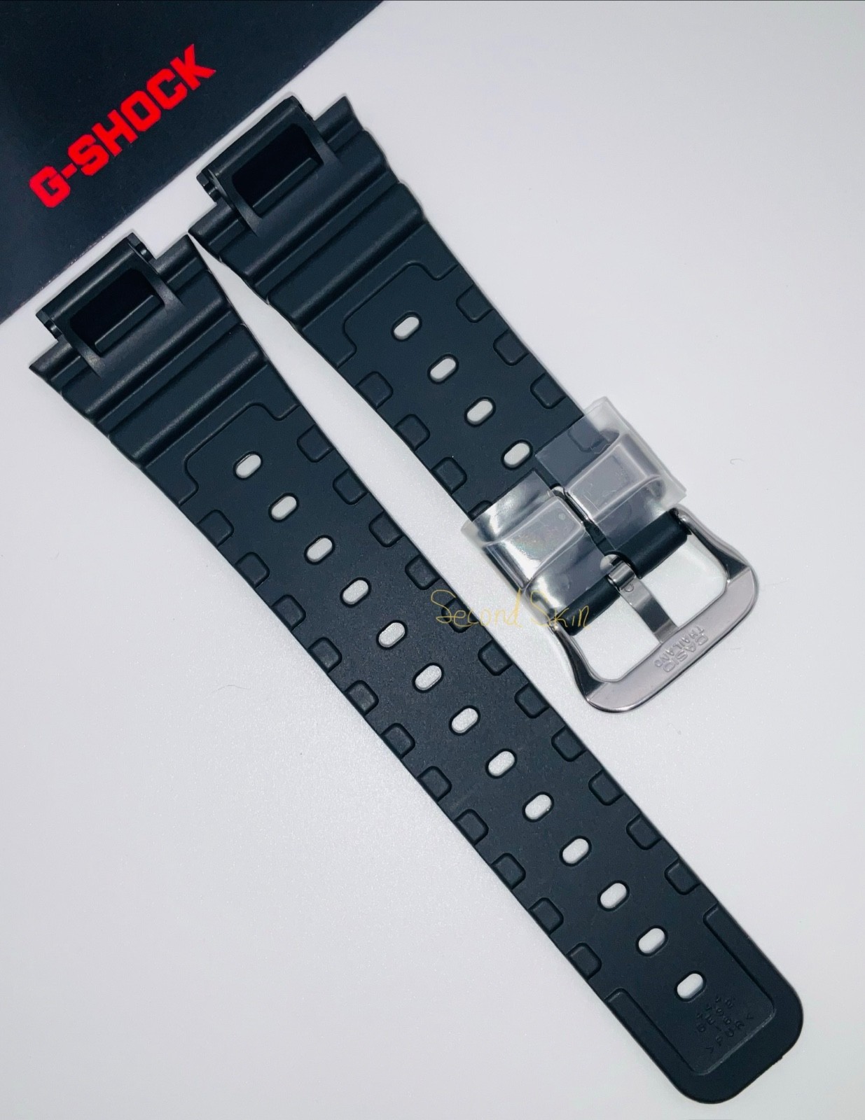 Genuine Casio G-Shock Watch Black Band Stainless Metal Keeper DW-5030-1 + Pins